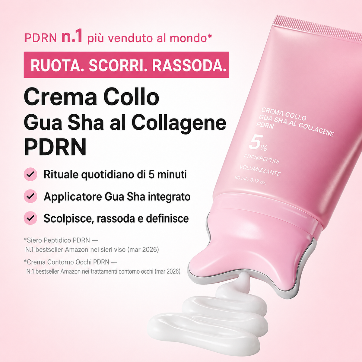 GoldLift PDRN – Crema Collagene Liftante Viso e Collo con GuaSha Integrato