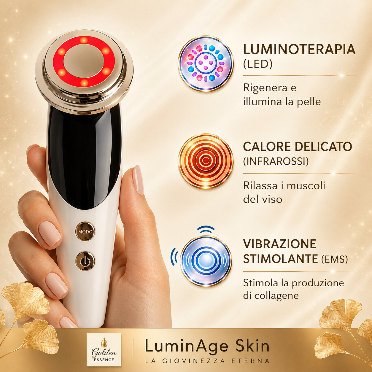 LuminAge Pro – Fototerapia LED Ringiovanente Viso